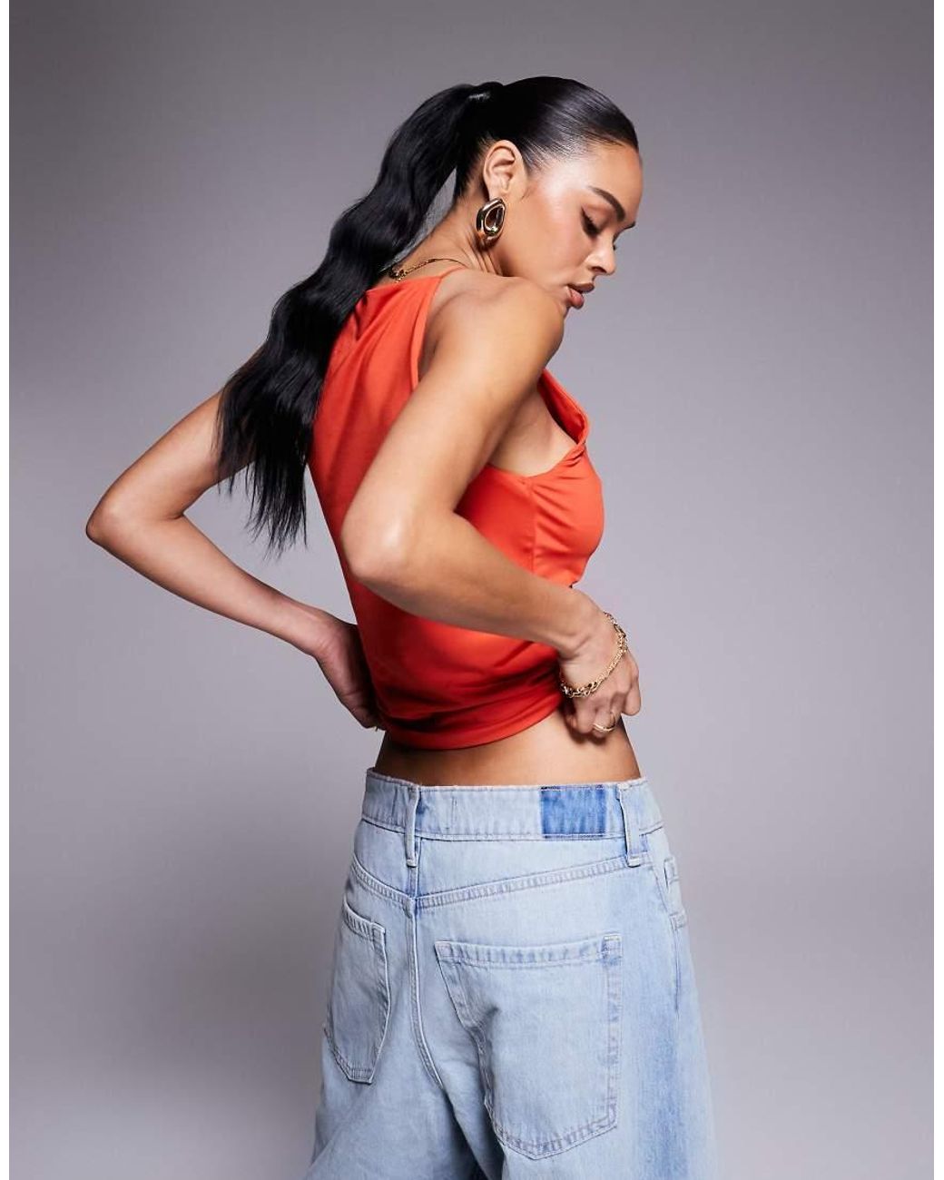 ASOS Orange Racer Cami Top