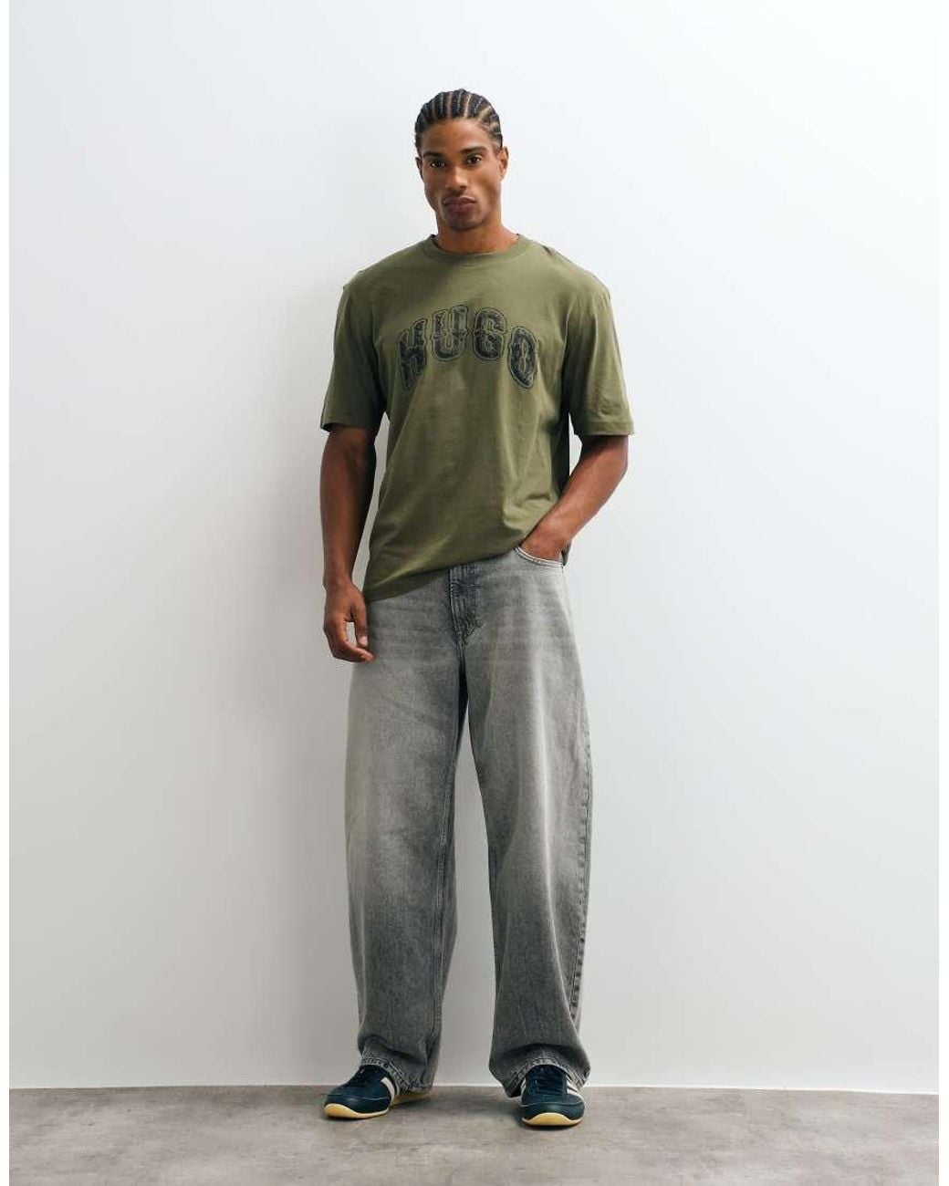 HUGO Green Nerpient Regular Fit Chest Logo T-shirt for men