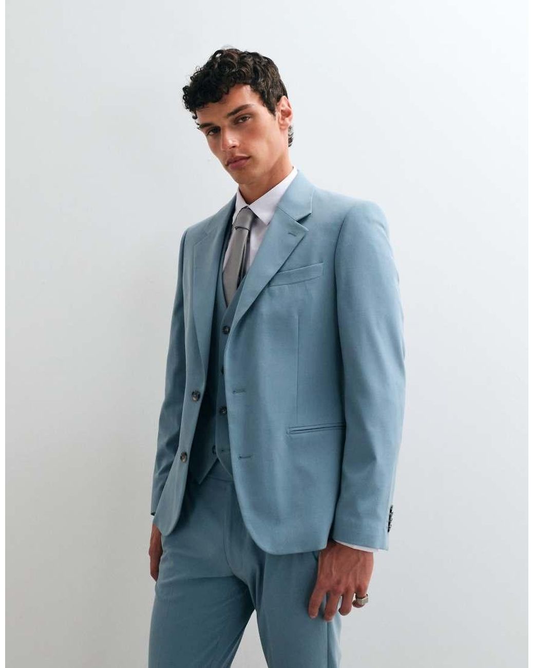 ASOS Blue Skinny Suit Jacket for men