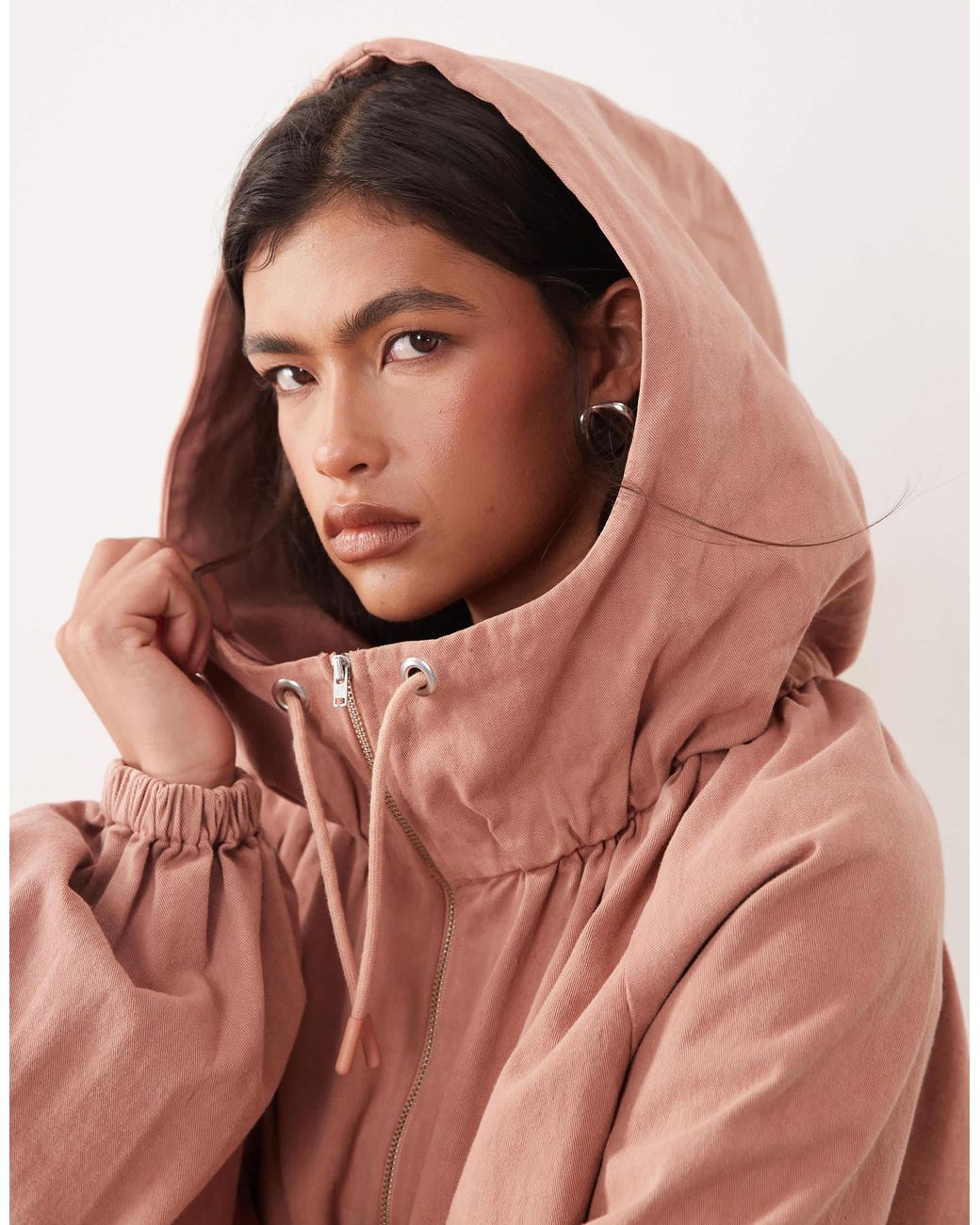 ARRANGE Pink Drawstring Volume Sleeve Jacket