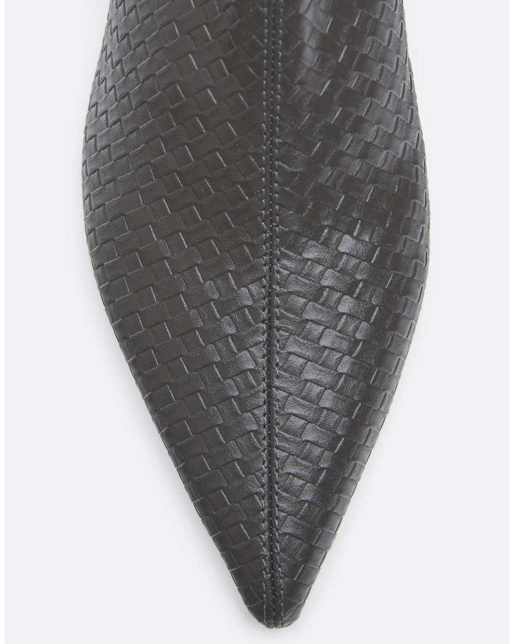 Stradivarius Gray Embossed Heeled Ankle Boots