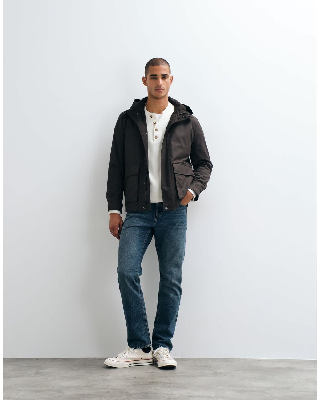 Mango Blue Parka Jacket for men