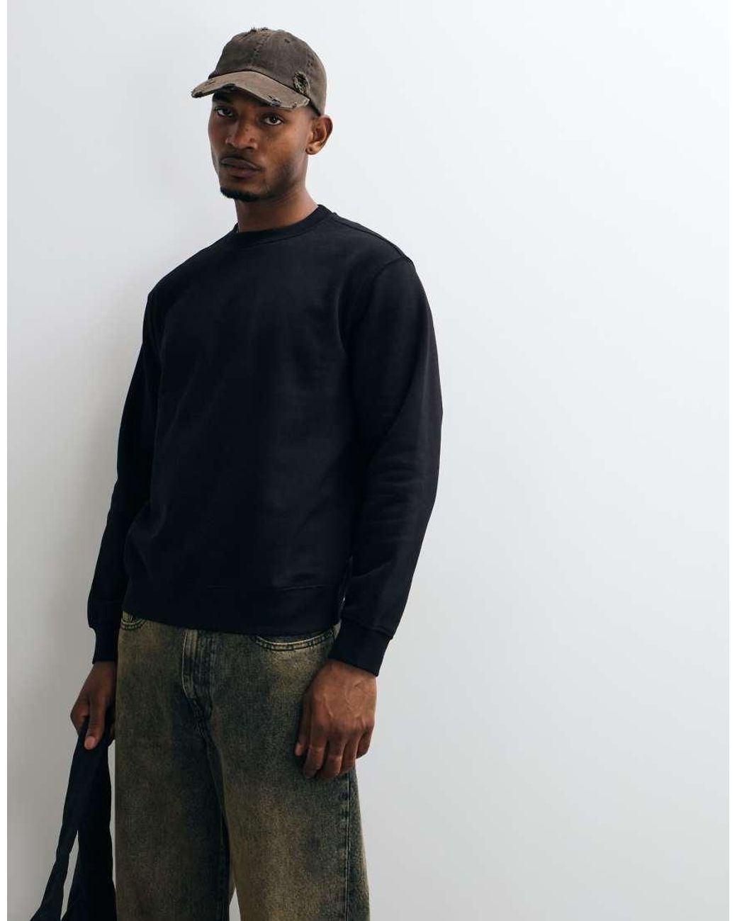 Weekday Black Jumper for men