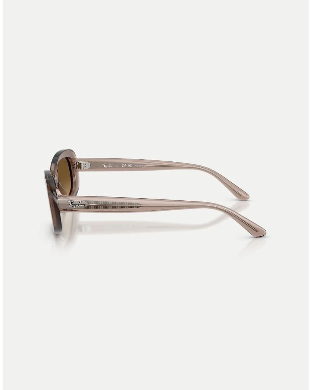 Ray-Ban Natural Oval Polarised Sunglasses With Lens