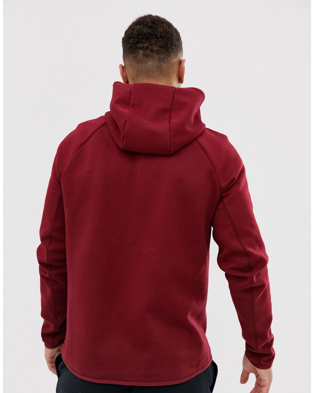 Nike Tech Fleece Hoodie Burgundy in Red for Men | Lyst Australia