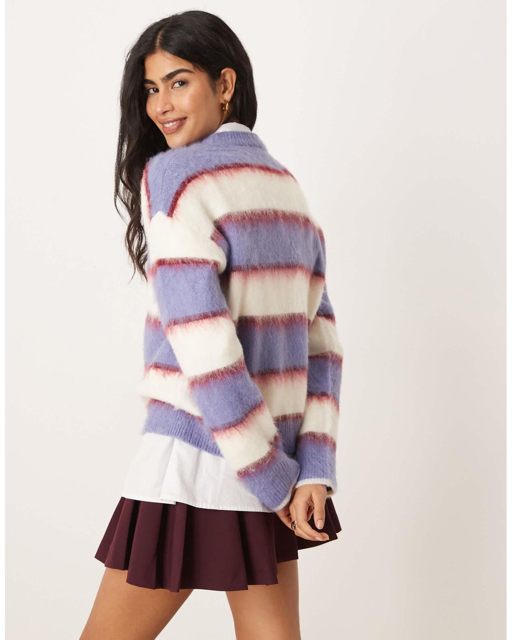 JJXX White – gestreifter strickpullover