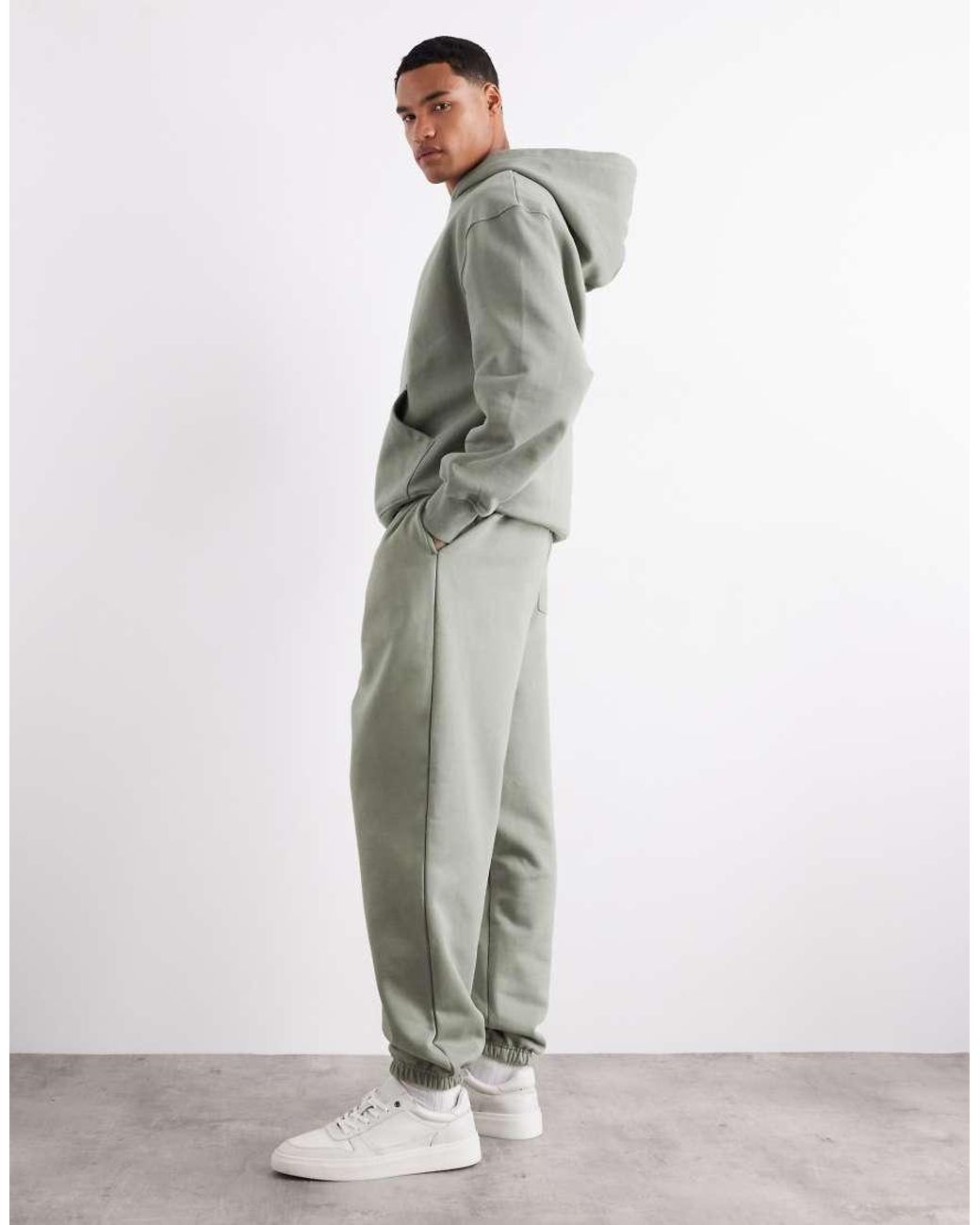 ASOS Gray Premium Heavyweight Relaxed jogger for men
