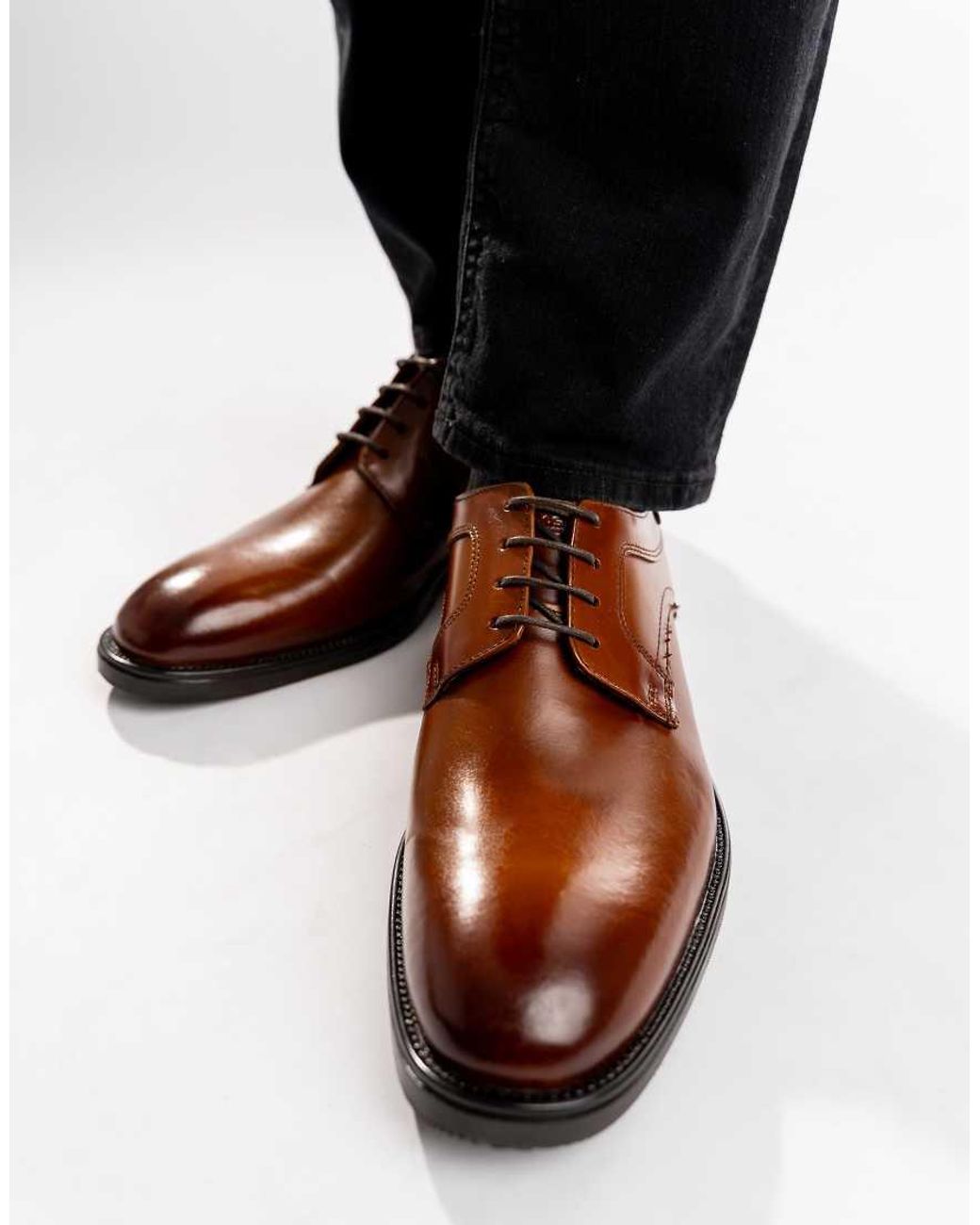 Base London Brown Sleeve Lace Up Shoe for men