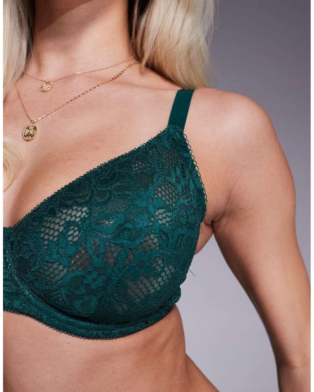 ASOS Green Fuller Bust Margot Underwired Bra Forest