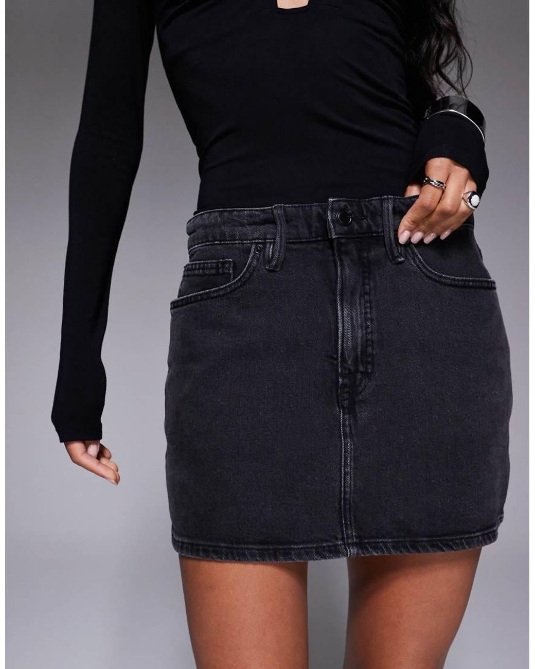 GOOD AMERICAN Blue Good 90s Mini Skirt
