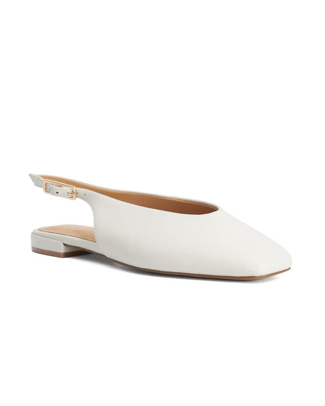 Dune White Heartbeat Ballet Pumps
