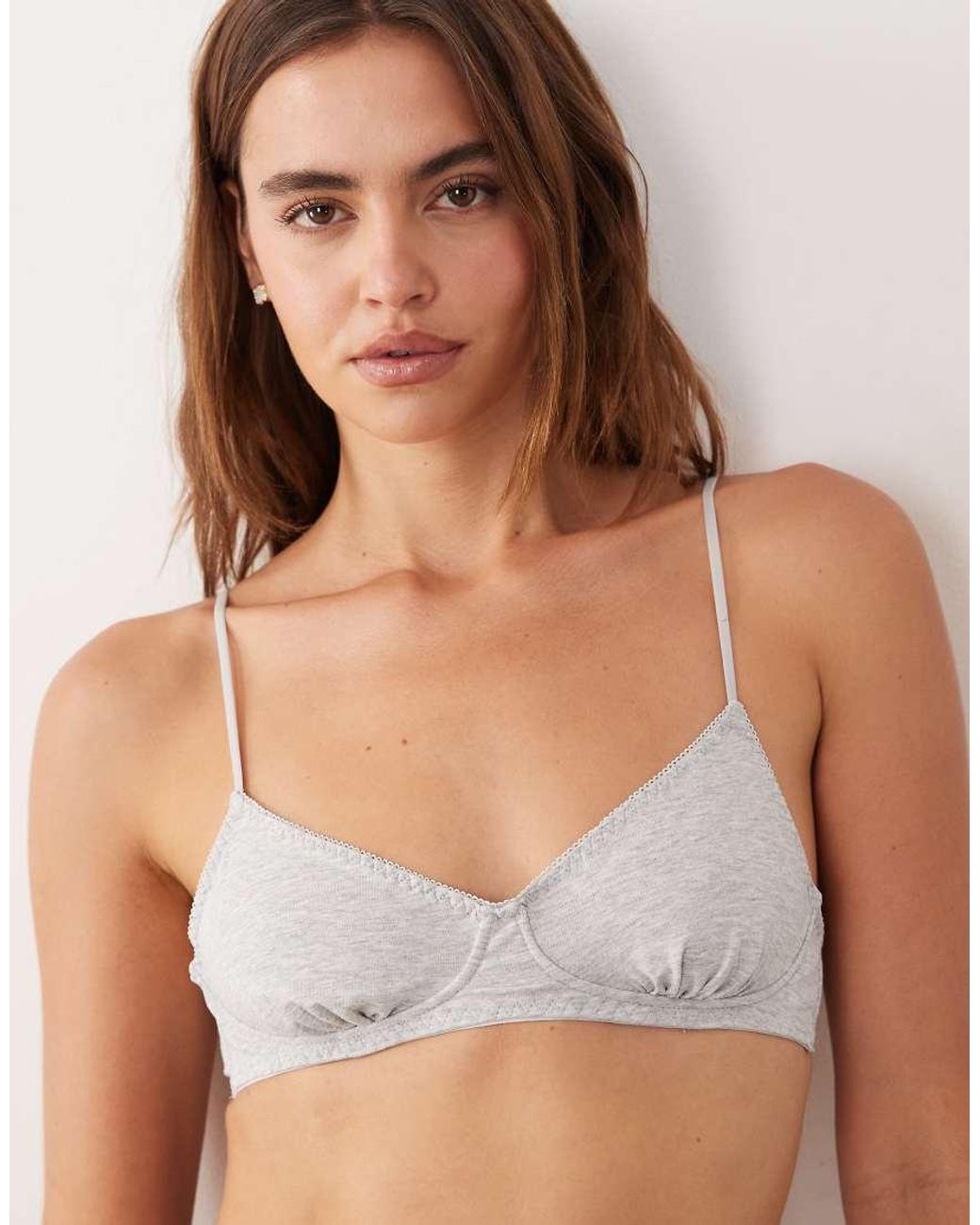 Cotton On Gray Demi Jersey Bralette
