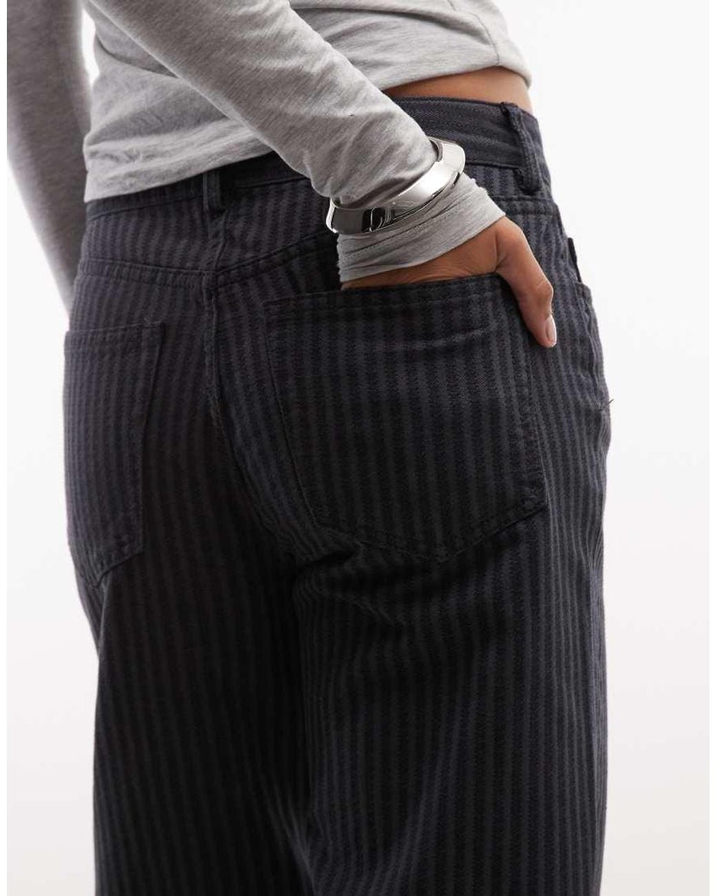 Weekday Blue Slightly Flared Trousers