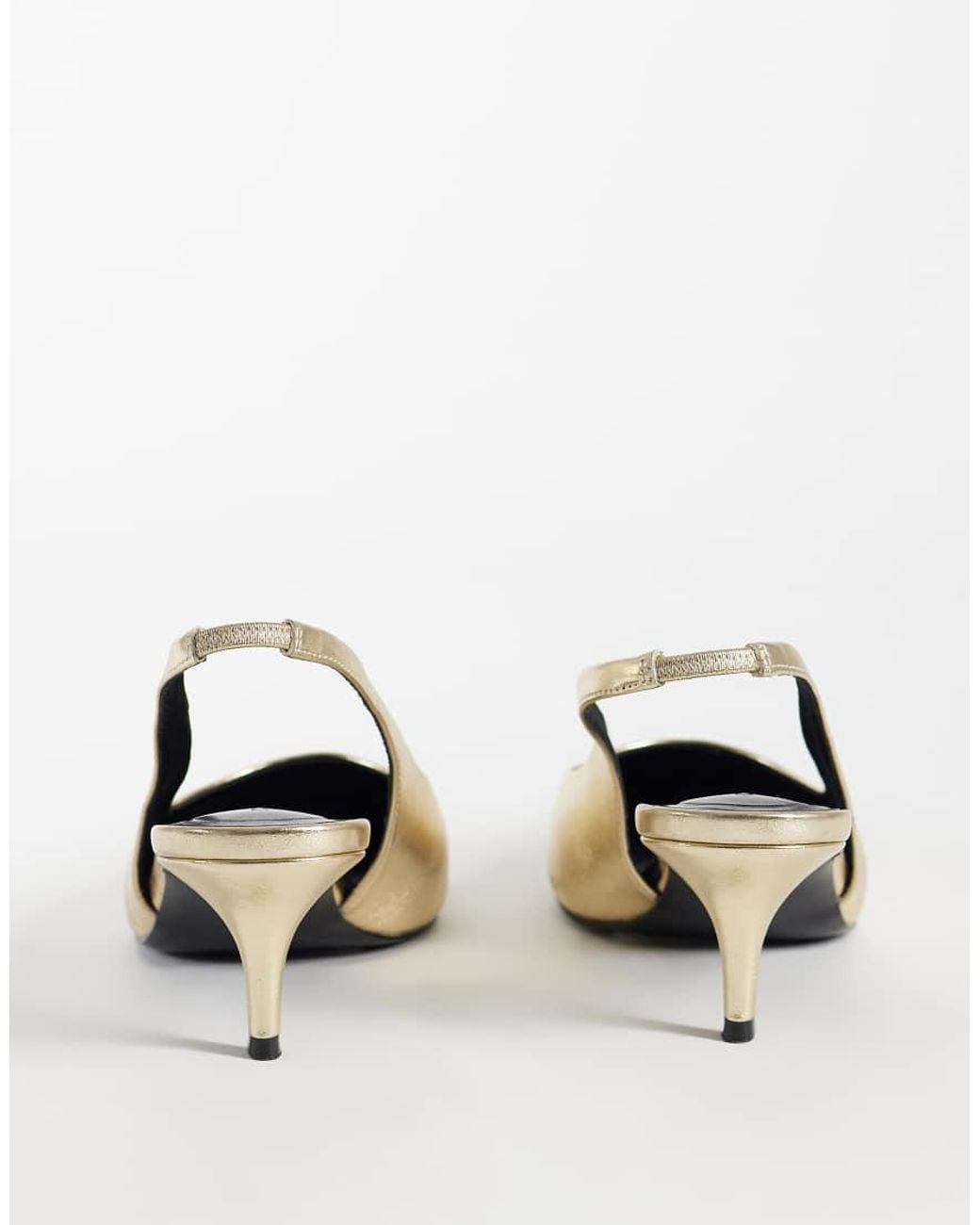ASOS White Shade Slingback Kitten Heels