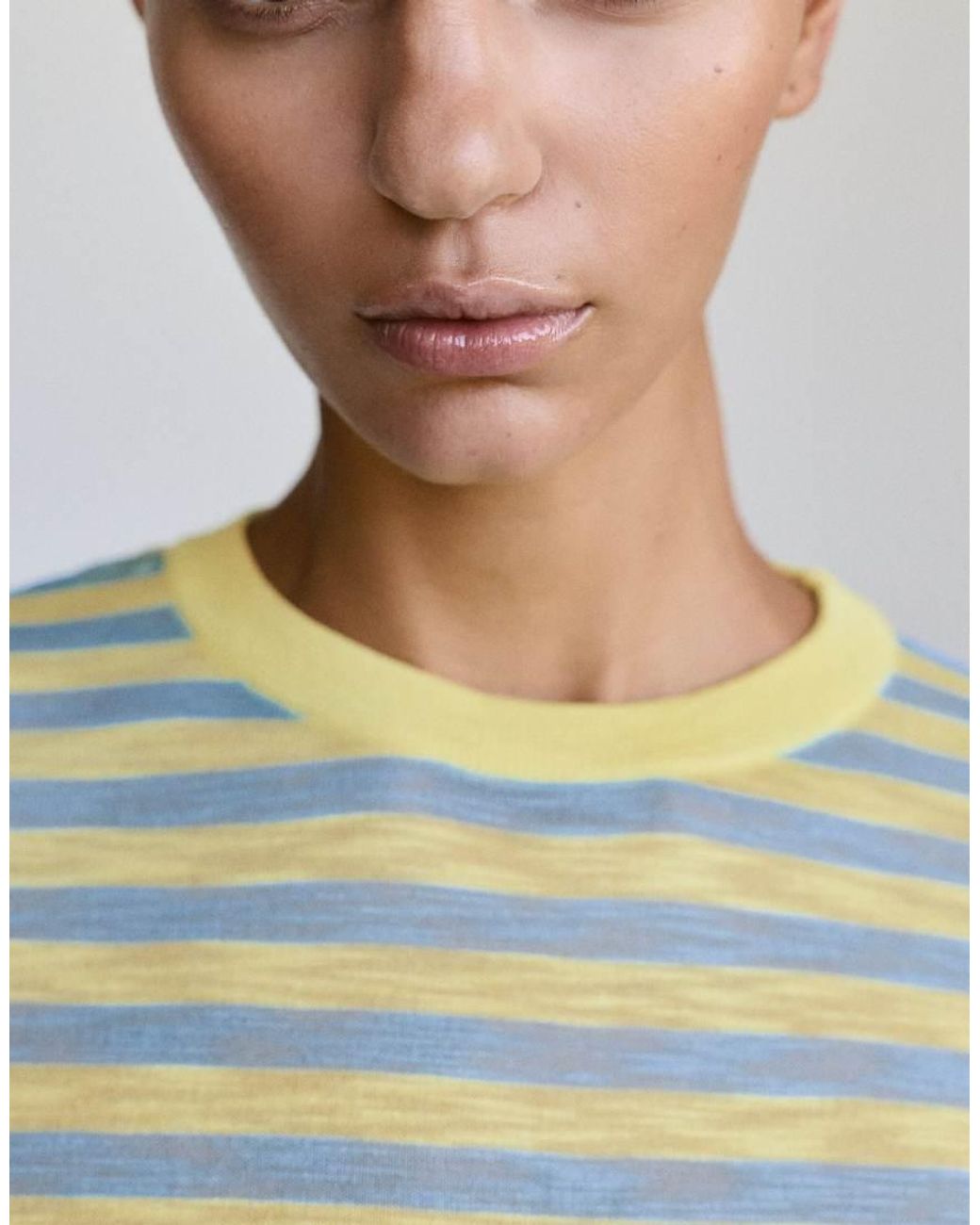 Pull&Bear Blue Fine Knit Striped Jumper