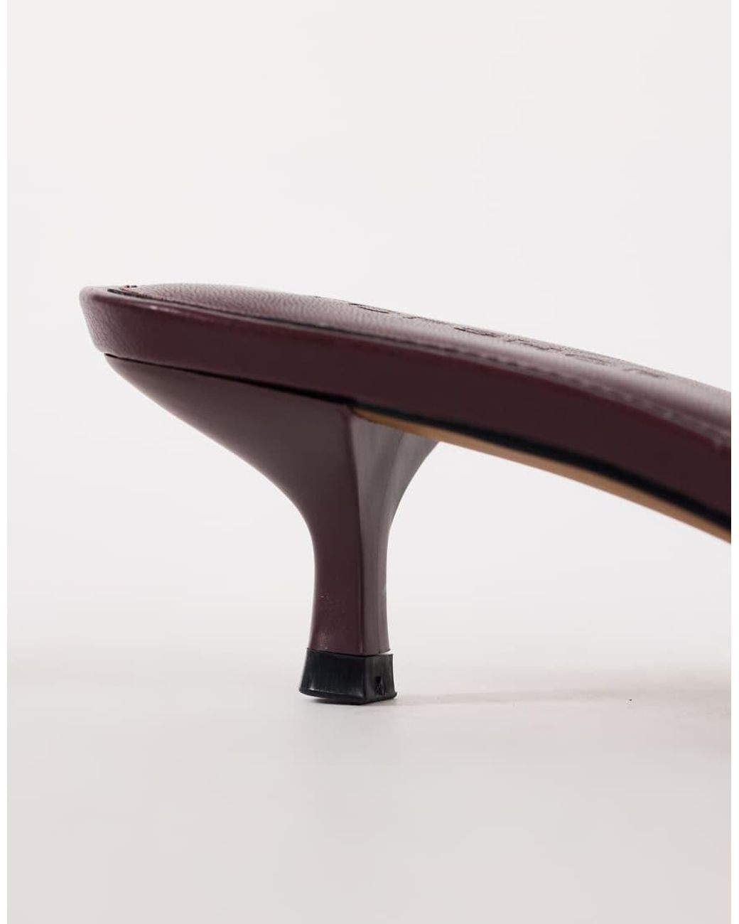TOPSHOP Purple Arthur Rounded Toe Mid Heel Mule