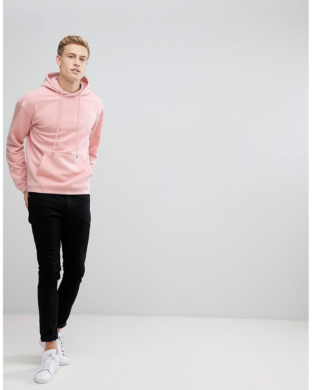 Jack & Jones Originals Hoodie In Pink for Men | Lyst