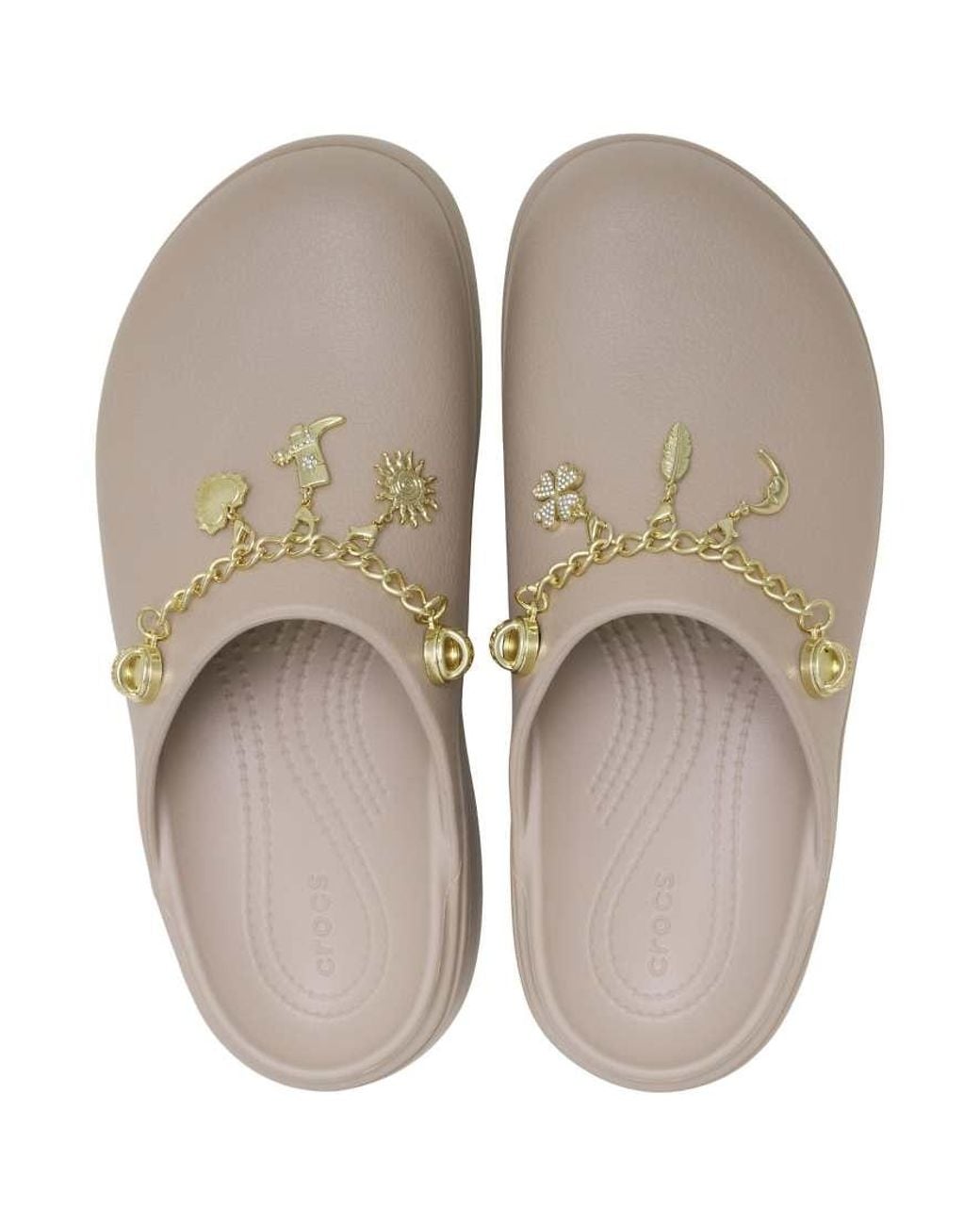 CROCSTM Gray Dylan Notched Boho Clogs