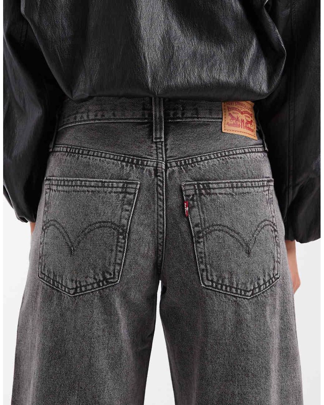 Levi's Gray Middy Wide Leg Jeans