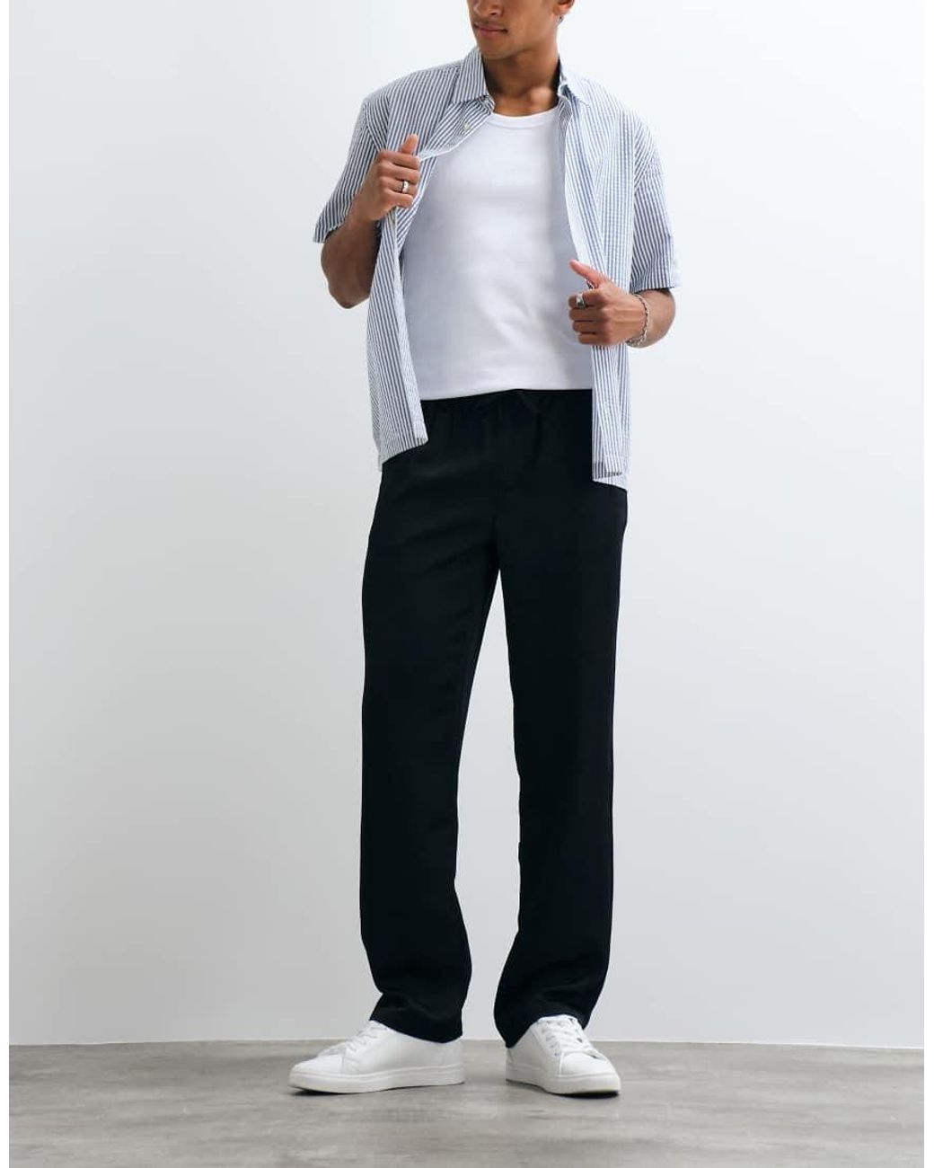 ASOS Blue Straight Pants for men
