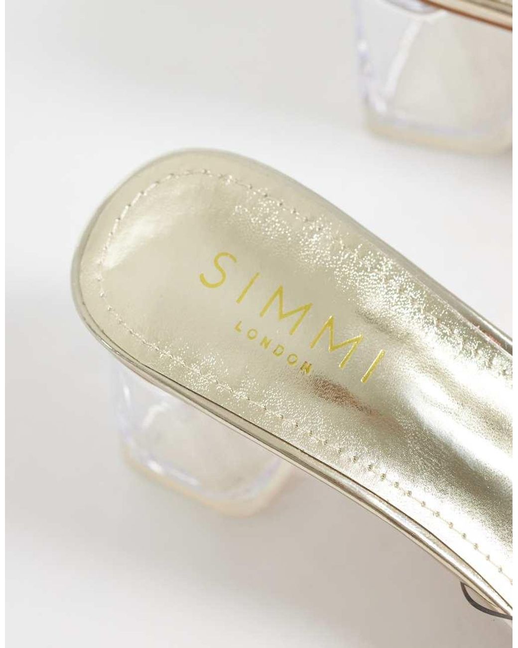 SIMMI White Simmi London Deena Block Heel Sandals