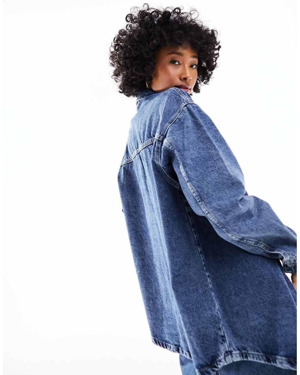 Noisy May Blue Oversize Denim Shirt