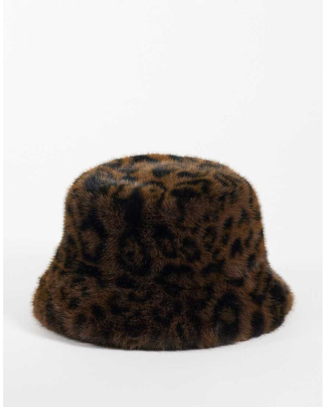 Accessorize Black Faux Fur Bucket Hat