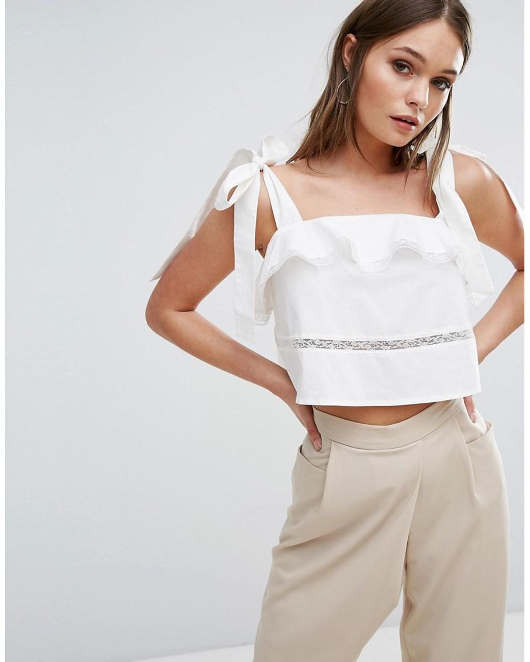 Boohoo white off the shoulder top online