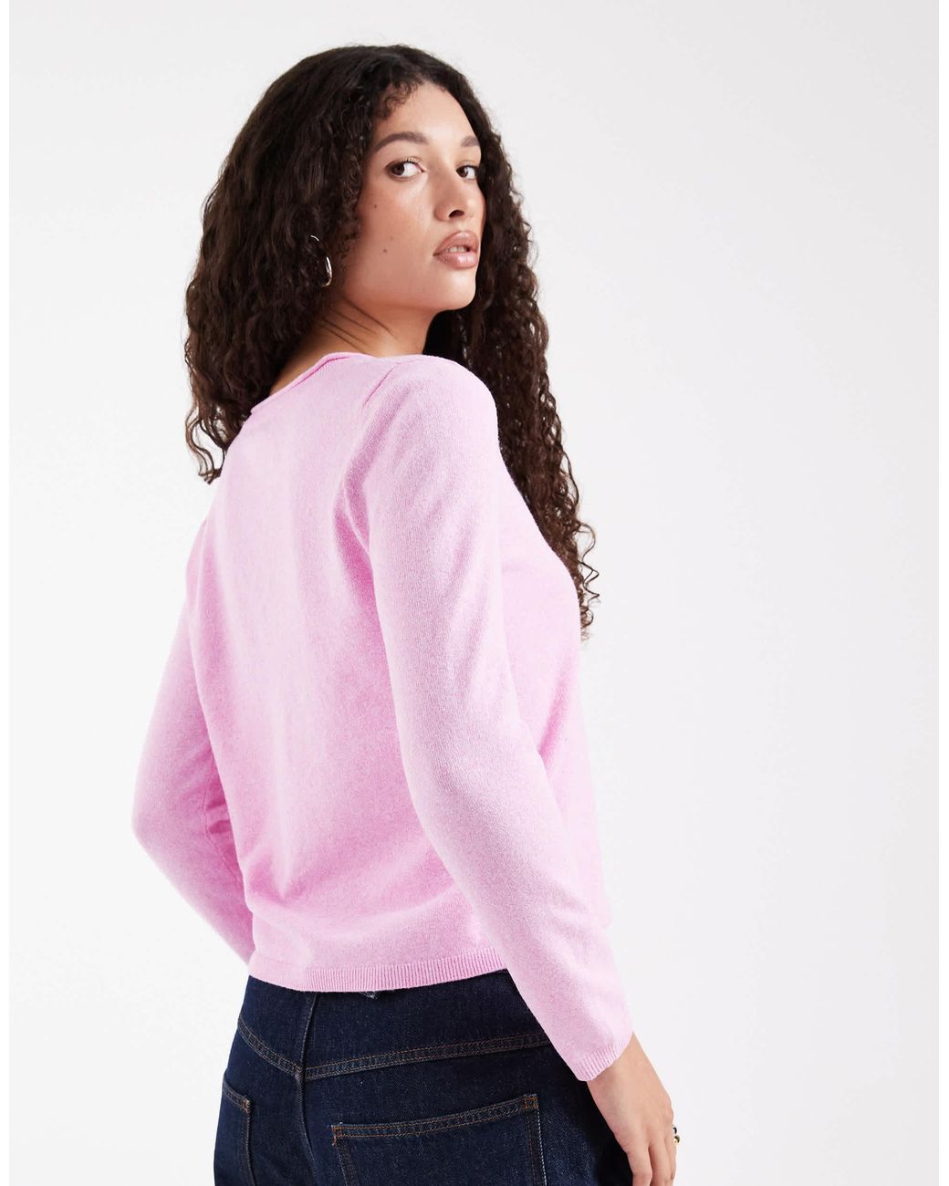 ONLY Pink – langärmliges strickoberteil