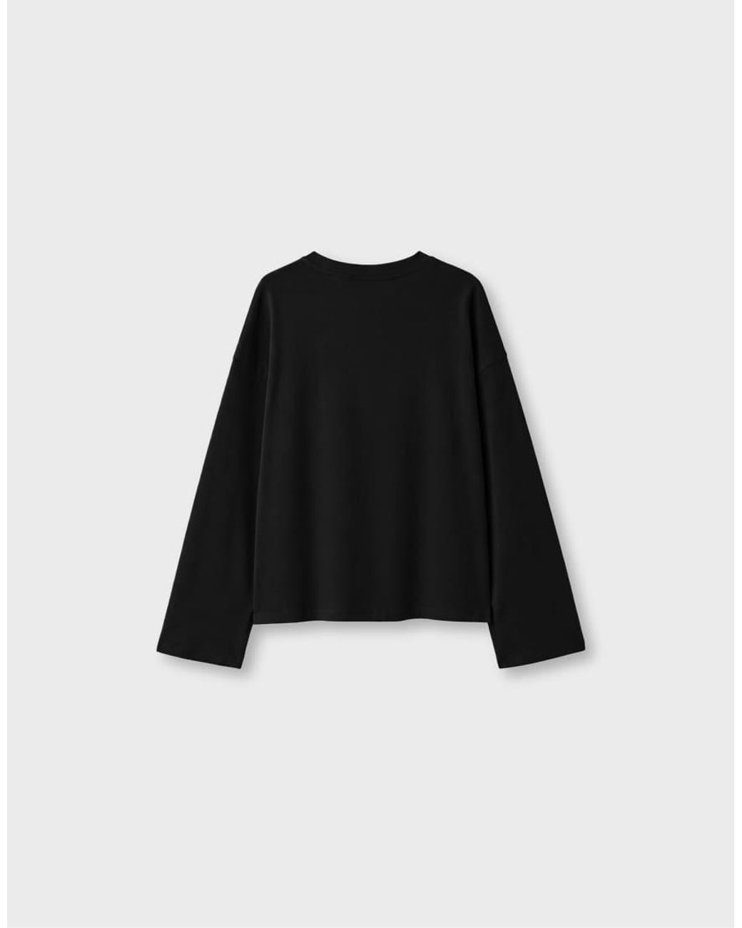 Stradivarius Black Boxy Long Sleeve T-shirt