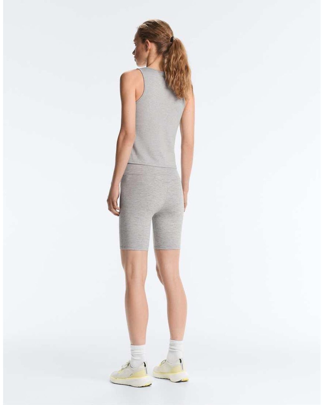 Oysho White Evermove Square-neck Tank Top