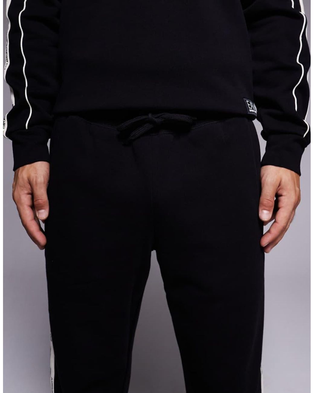 EA7 Blue Armani Tape Joggers Co-Ord for men