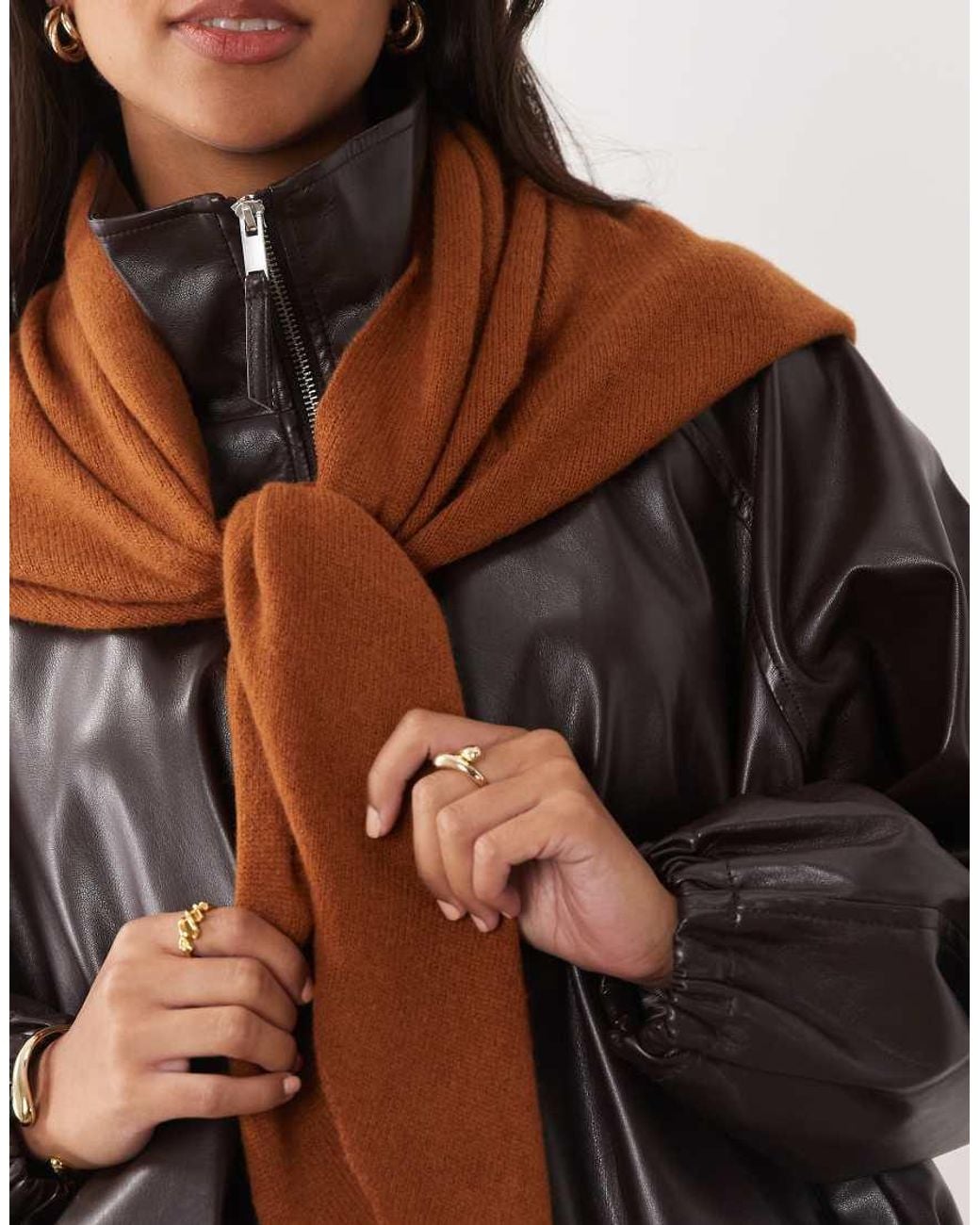 ASOS Brown Wool Extra Large Triangle Scarf