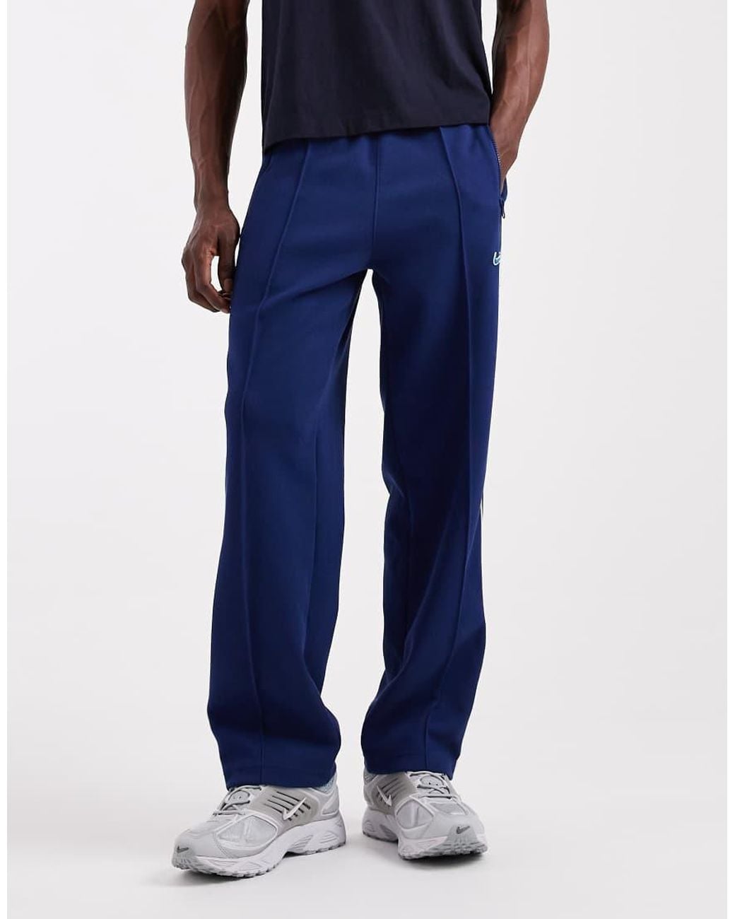 Nike Blue Striped Tapered joggers for men