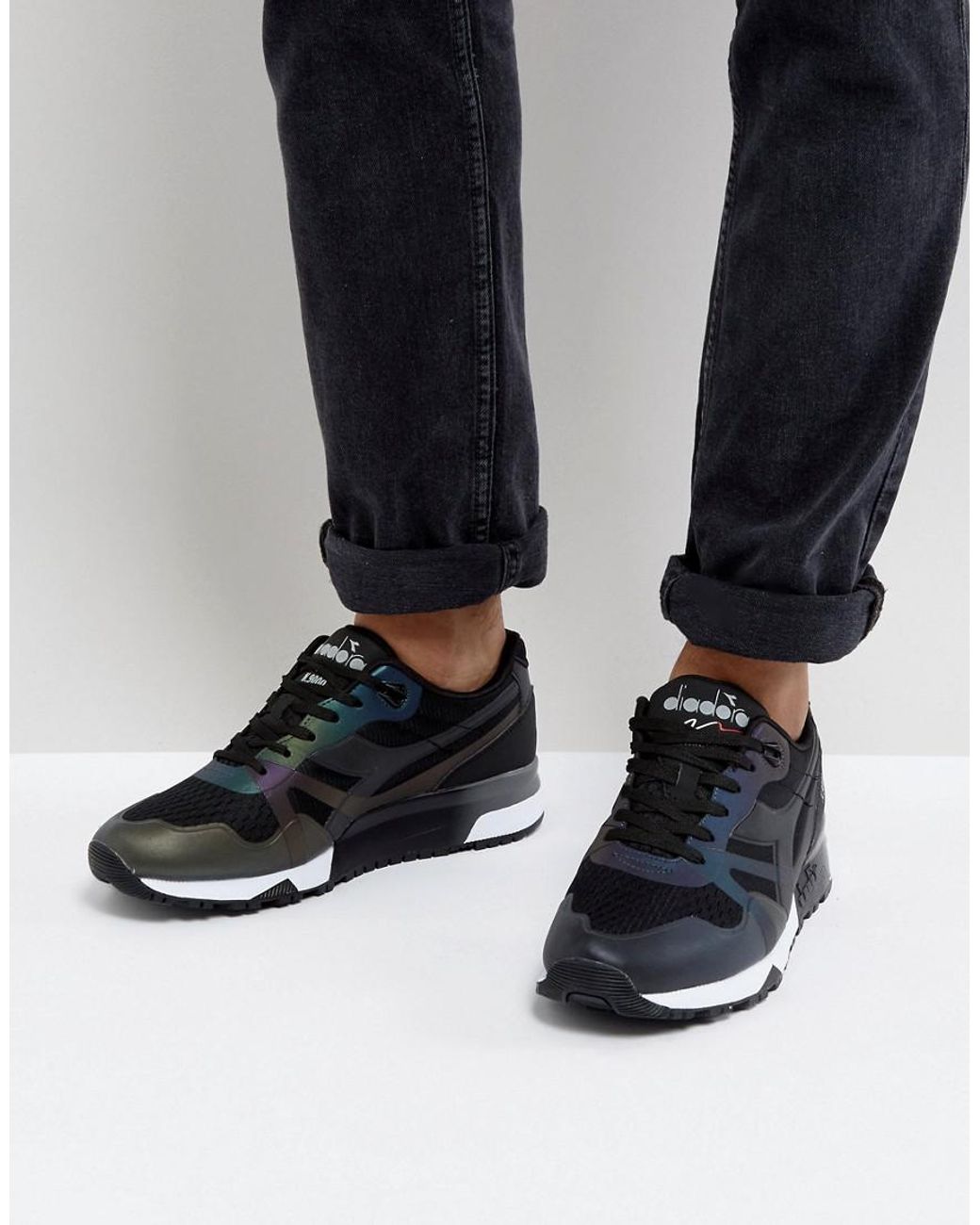 Diadora N9000 Mm Hologram Sneakers In Black for Men | Lyst