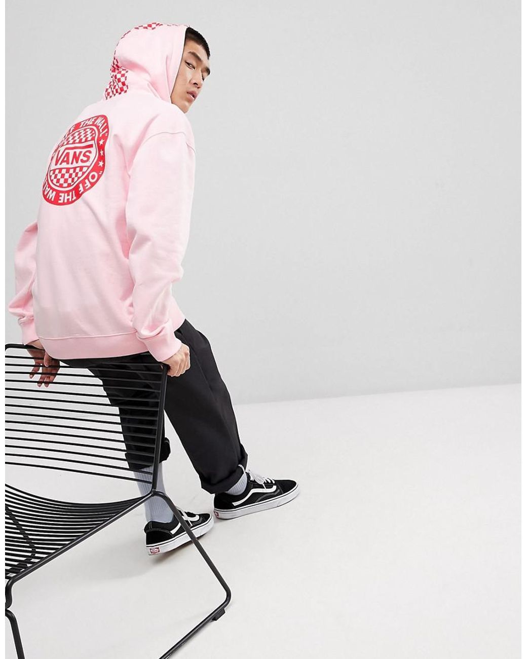 Vans Oversized Hoodie With Back Print In Pink Exclusive To Asos for Men |  Lyst UK