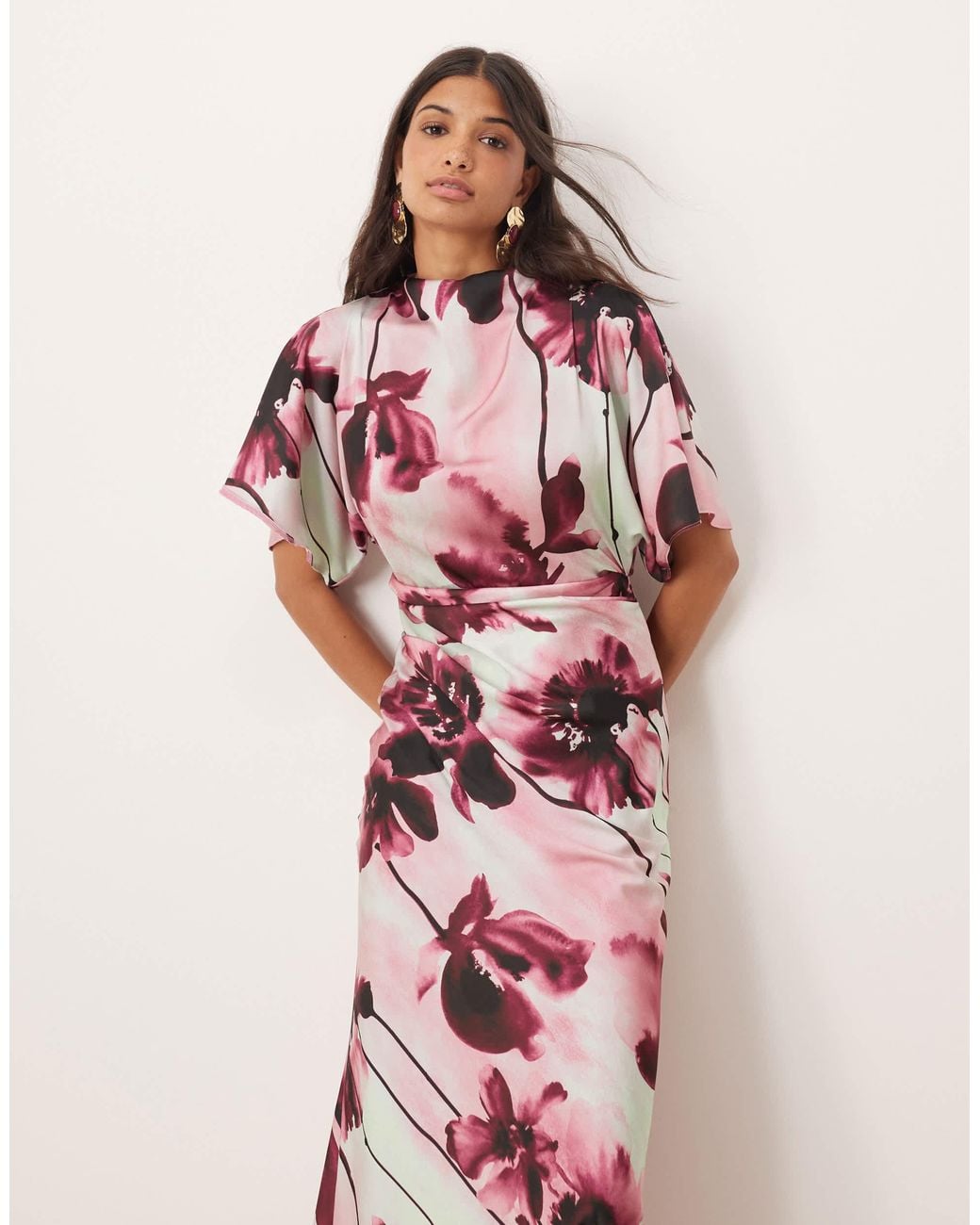 asos pink wrap dress ASOS Blush Pink High-Low Wrap Dress