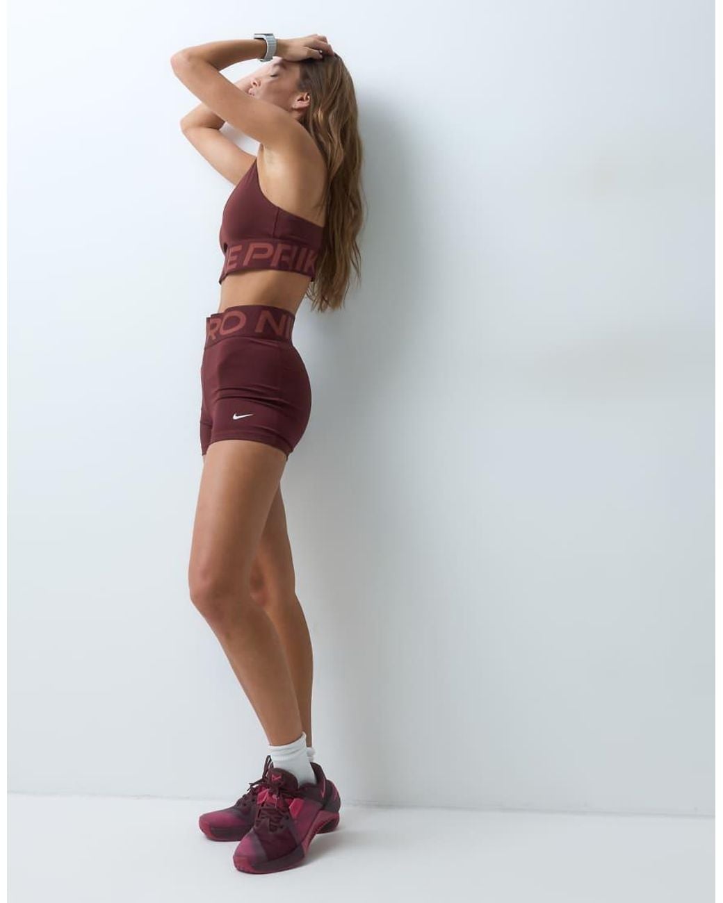 Nike Red Pro Dri-fit Sculpt High-rise 3inch Short