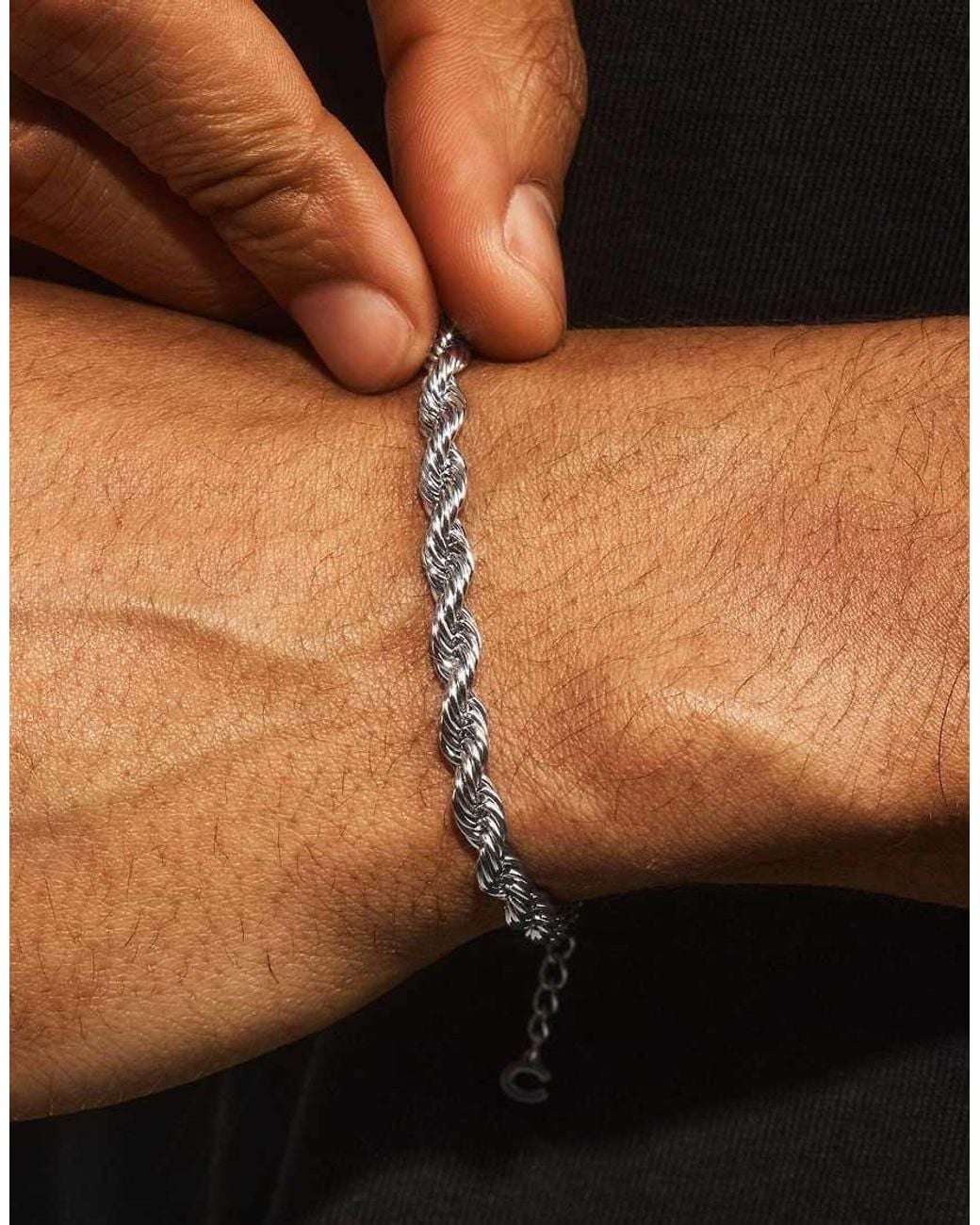 CERNUCCI White 5Mm Rope Bracelet for men
