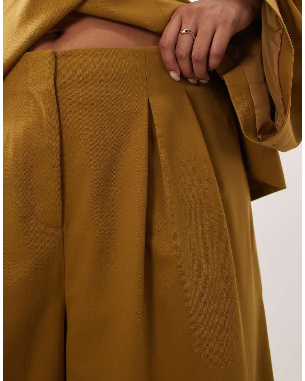 ASOS Metallic Curve Tailored Wide Leg Trouser Co-Ord