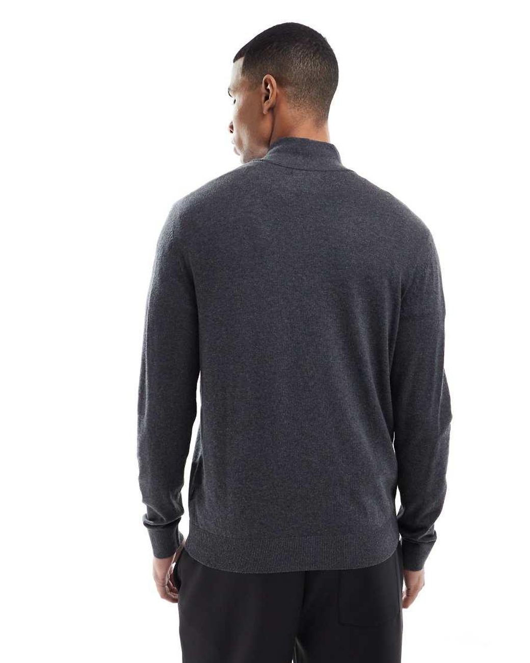 Jack & Jones Blue Quarter Zip Jumper for men