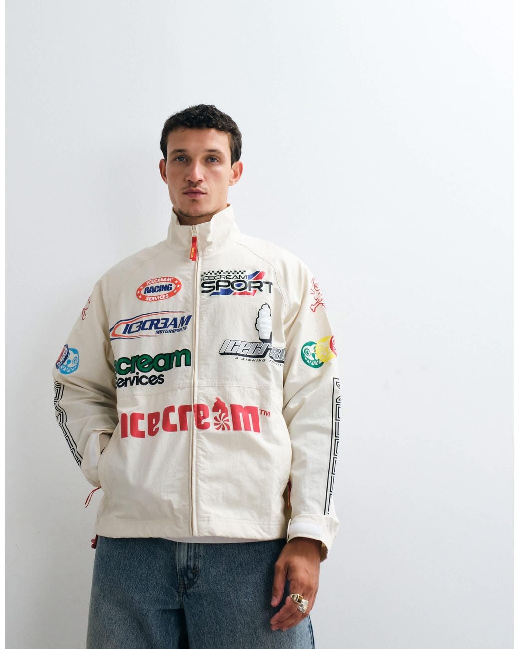 ICECREAM White Ripstop Pit Crew Jacket for men