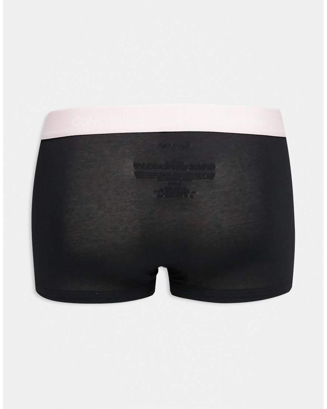 Calvin Klein Black Icon Cotton Stretch 3 Pack Low Rise Trunks for men