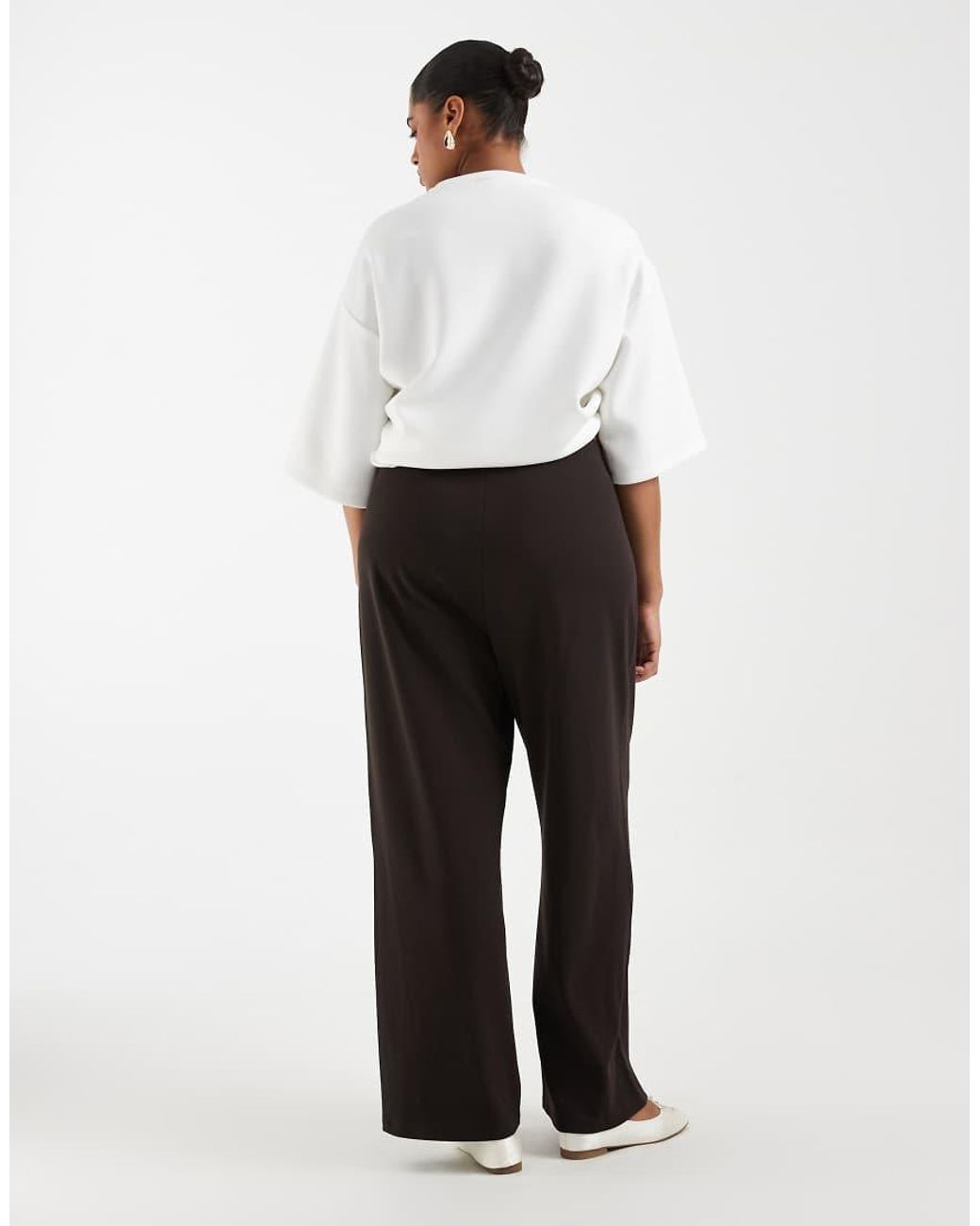 Vero Moda White Loose Pull On Trousers