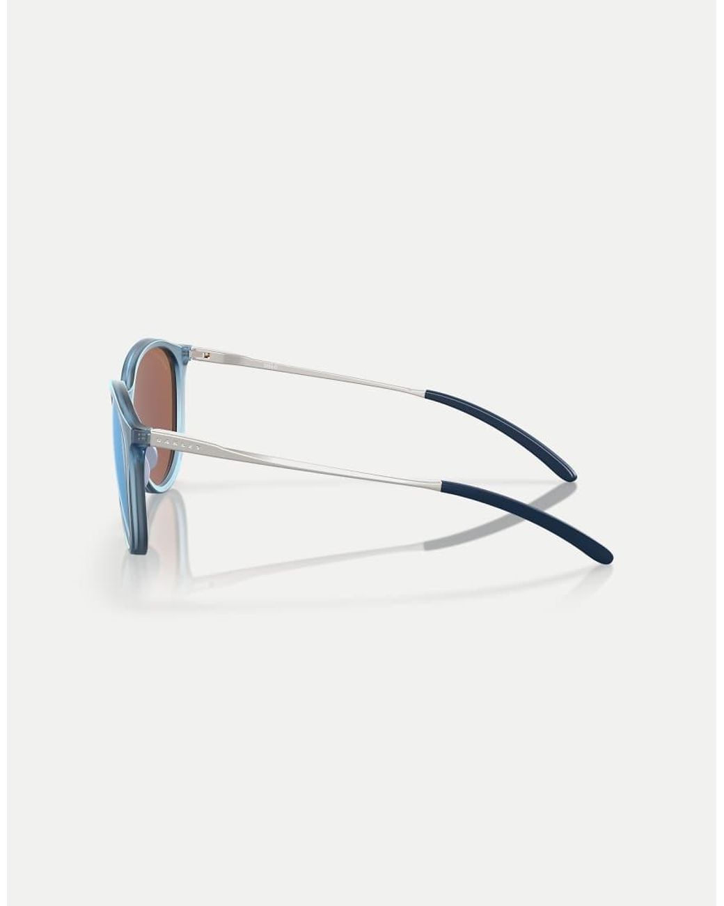Oakley Blue Sielo Round Polarised Sunglasses With Mirrored Lens