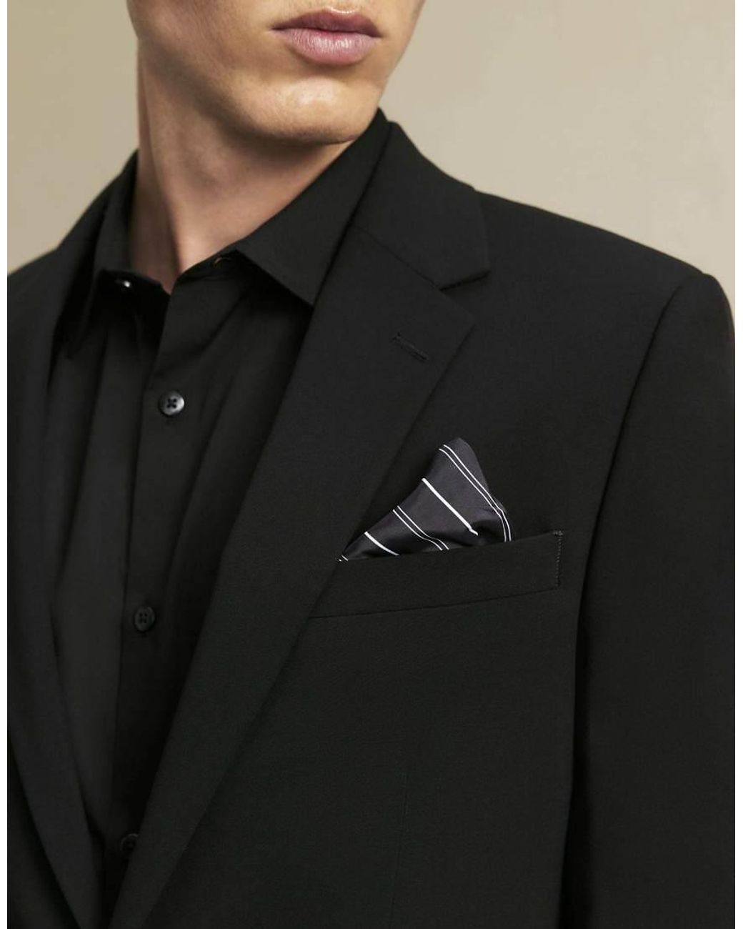 River Island Black Skinny Fit Stretch Suit Jacket for men
