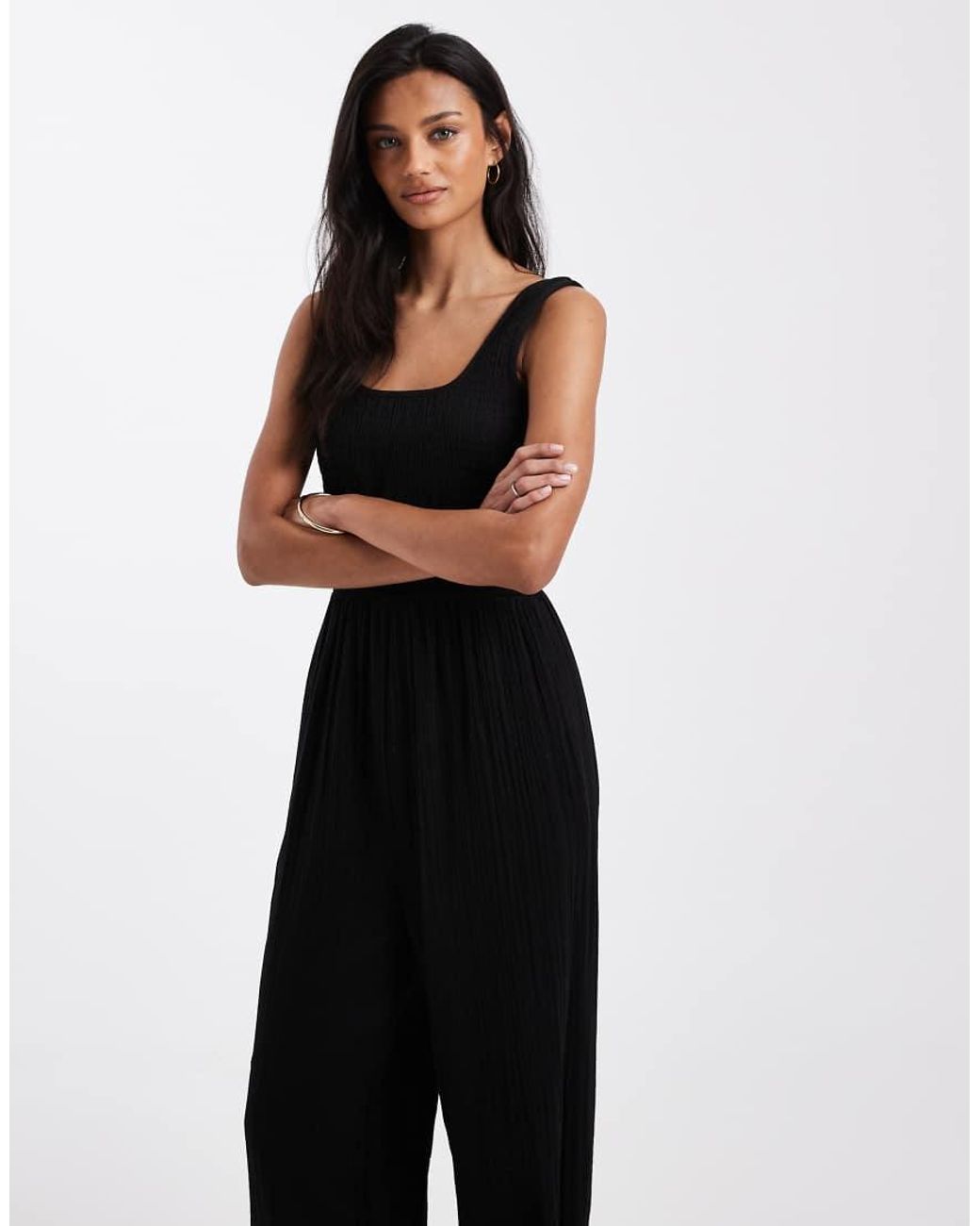 Brave Soul Black Scoop Neck Jumpsuit
