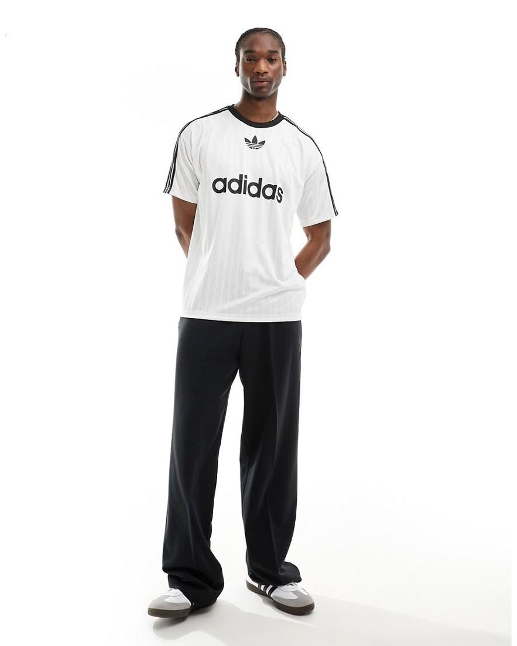 Camiseta adidas originals blanca new arrivals
