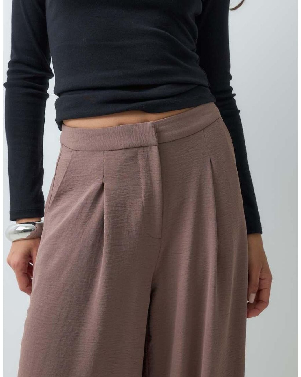 Miss Selfridge Brown Tailored Baggy Balloon Trouser