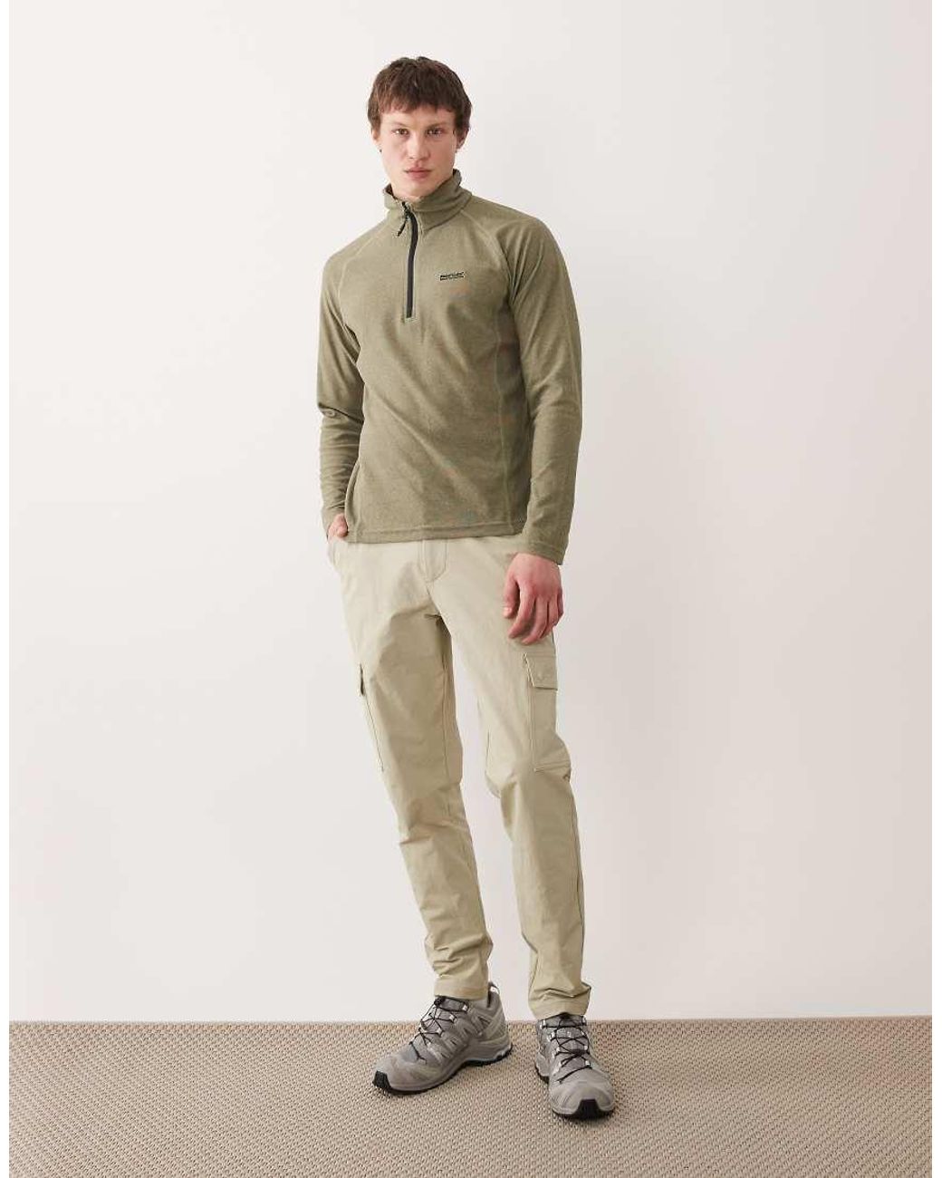 Regatta Green Montes Lightweight Half Zip Fleece for men